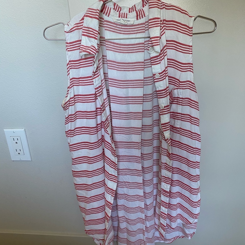 Beach Cover Top, Button Up Front